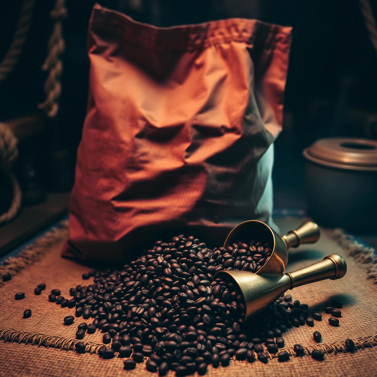 Freshly roasted coffee beans